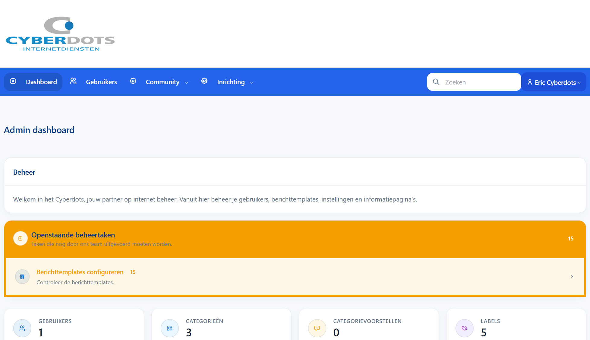 CMS Screenshot admin